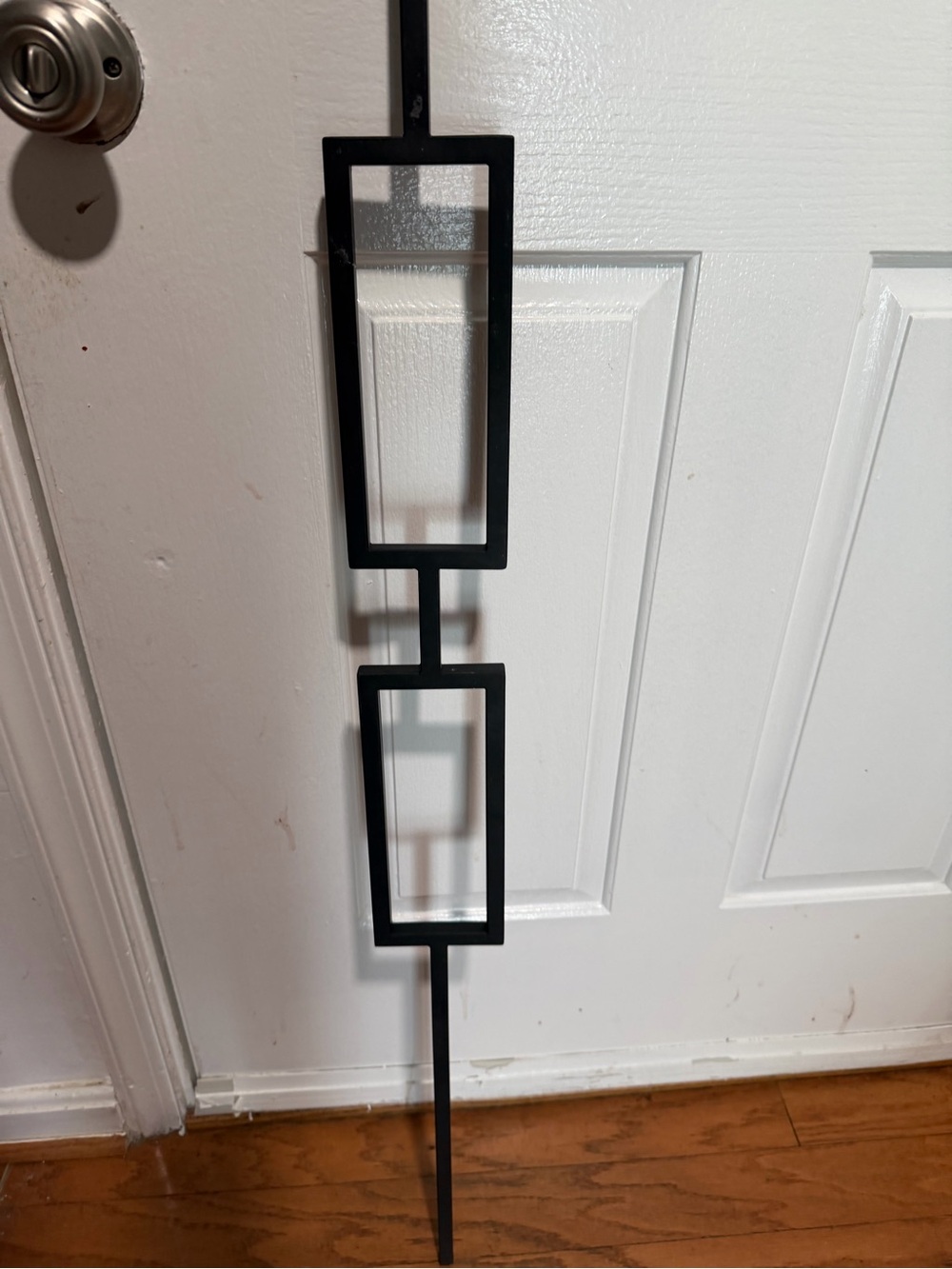 Black Geometric Wall Decor Panel - Modern Rectangle Design - Picture 3 of 4